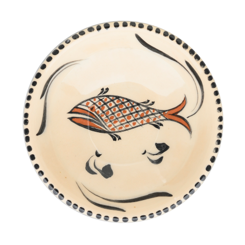 Selçuklu Stilize Balıklı Kase (16cm)