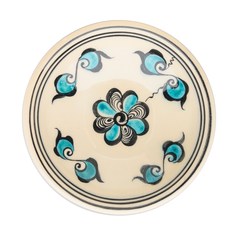 Beylikler Dönemi Stilize Çiçek Desenli Kase (16cm)