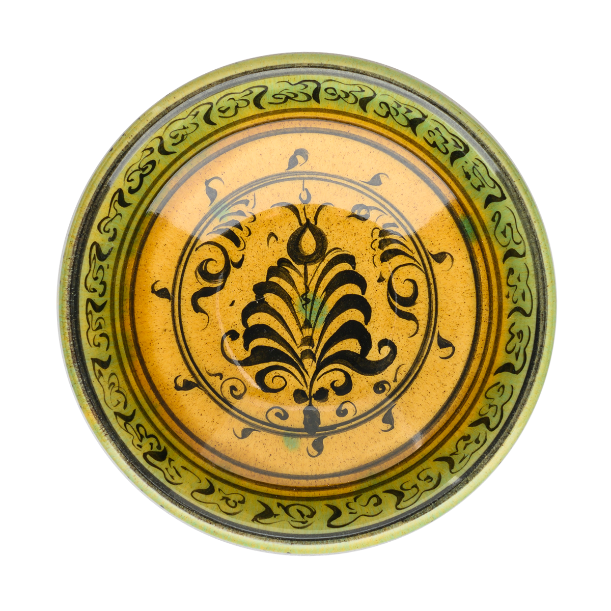 Selçuklu Stilize Bitkisel Motifli Kase (16cm)