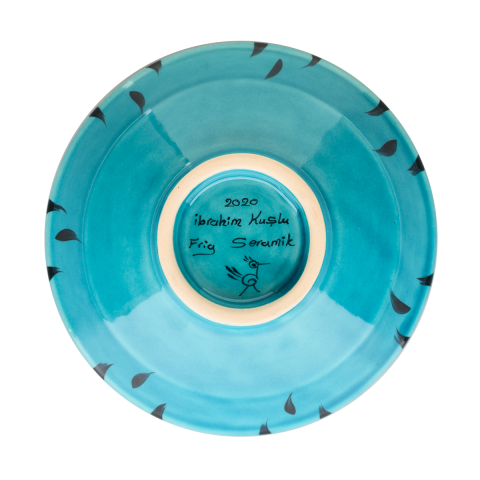 Selçuklu Stilize Yaprak ve Kuş Desenli Kase (16cm)