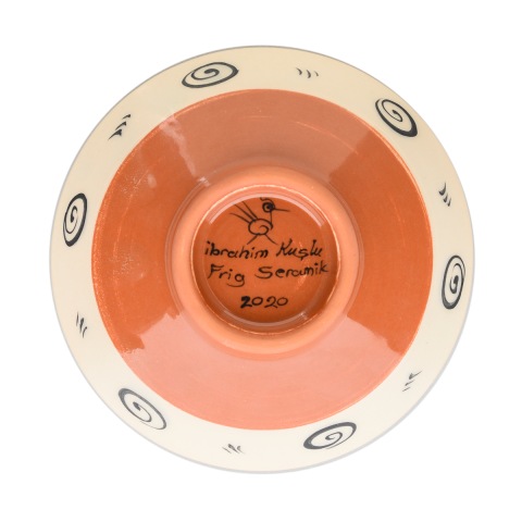 Selçuklu Stilize  Kuşlu Kuş Desenli Kase (16cm)