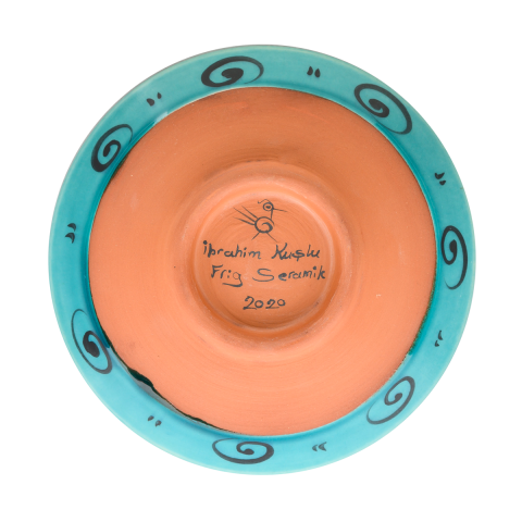 Selçuklu Figüratif Turkuaz Kase (16cm)