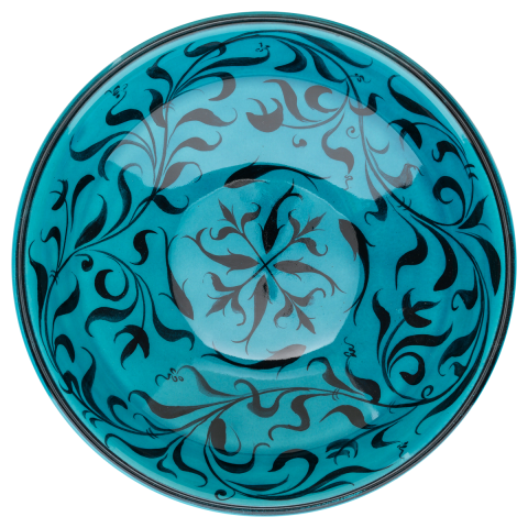 Selçuklu Balık ve Çiçek Desenli Kase (22cm)