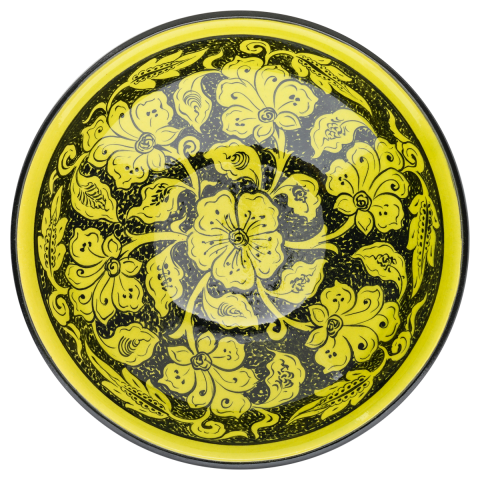 Selçuklu Bitkisel Motifli Çukur Kase (22cm)