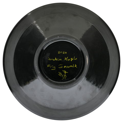 Selçuklu Bitkisel Motifli Çukur Kase (22cm)