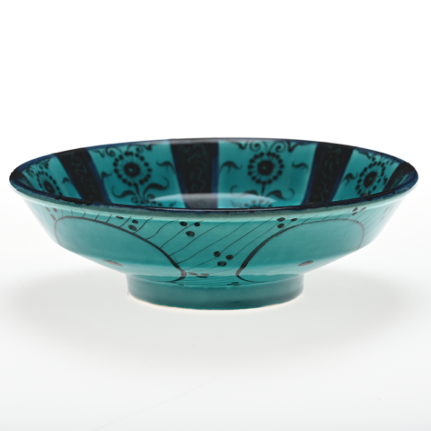 Selçuklu Stilize Çiçek ve Yazıtlı Kase (22cm)