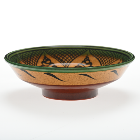 Beylikler Dönemi Stilize Çiçek Desenli Kase (22cm)