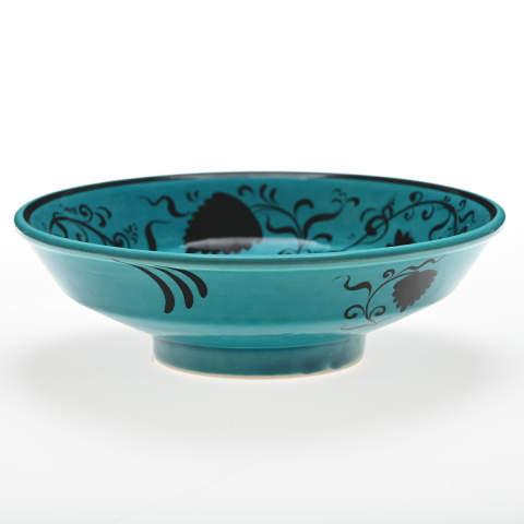 Selçuklu Stilize Balık ve Çiçek Motifli Kase (22cm)