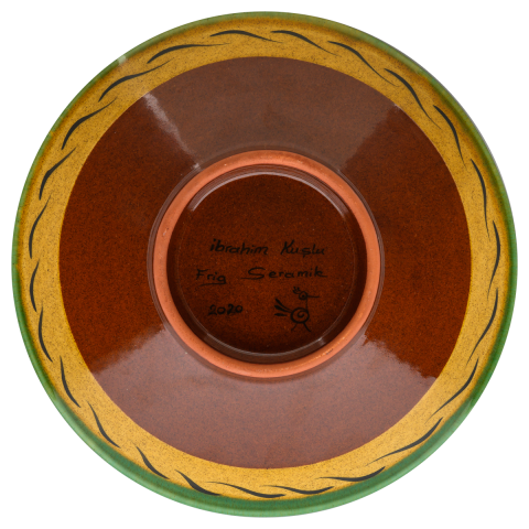 Selçuklu Stilize Kuş Desenli Kase (22cm)