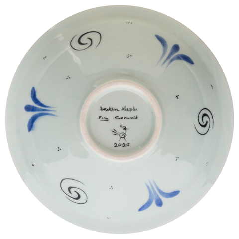 Beylikler Dönemi Radyal ve Bitkisel Motifli Tabak 23cm