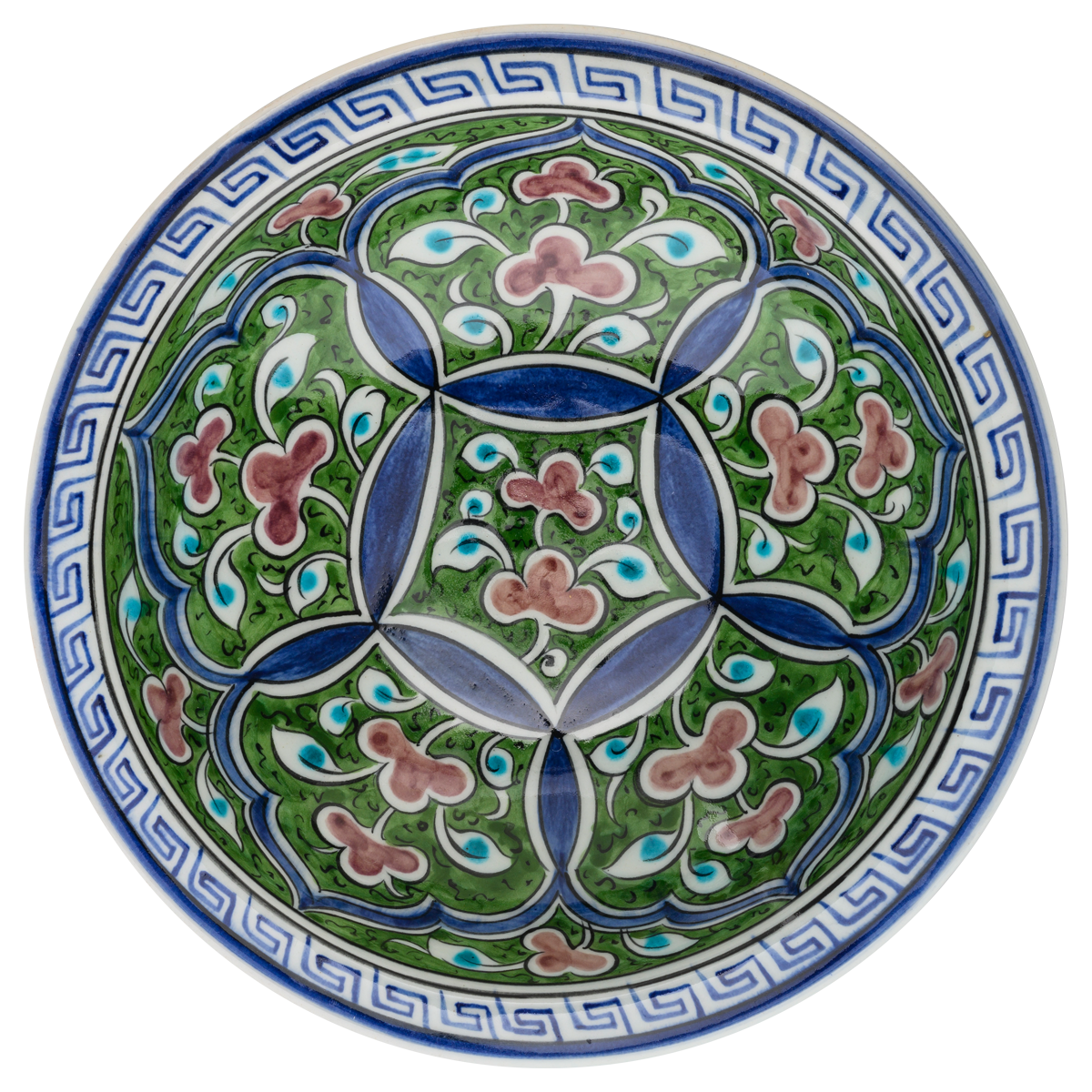 Beylikler Dönemi Radyal ve Bitkisel Motifli Tabak 23cm