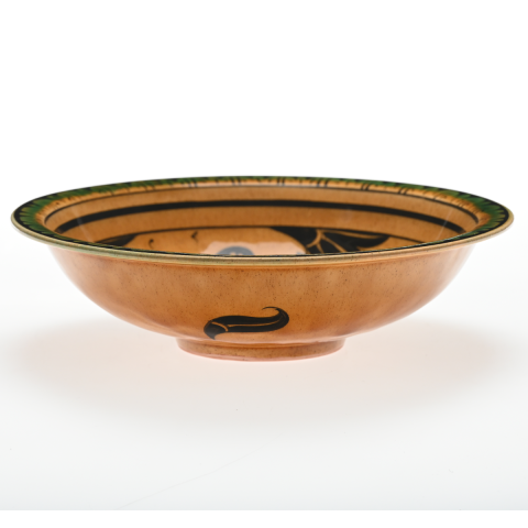 Selçuklu Harpy Figürlü Sarı Çukur Tabak (23cm)