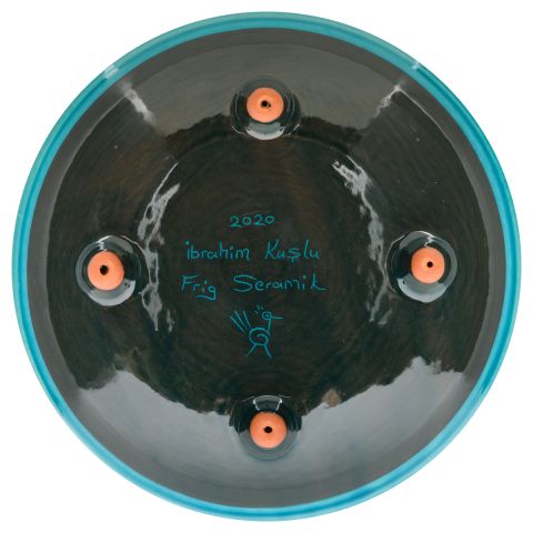 Beylikler Dönemi Yaprak ve Nar Desenli Tabak (23cm)