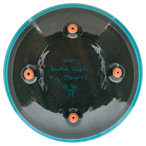 Beylikler Dönemi Yaprak ve Nar Desenli Tabak (23cm)