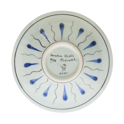 Beylikler Dönemi Lotus Çiçekli Radyal Desenli Tabak (19cm)