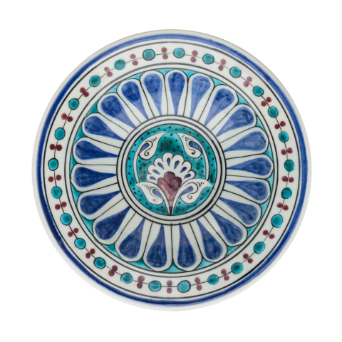 Beylikler Dönemi Lotus Çiçekli Radyal Desenli Tabak (19cm)