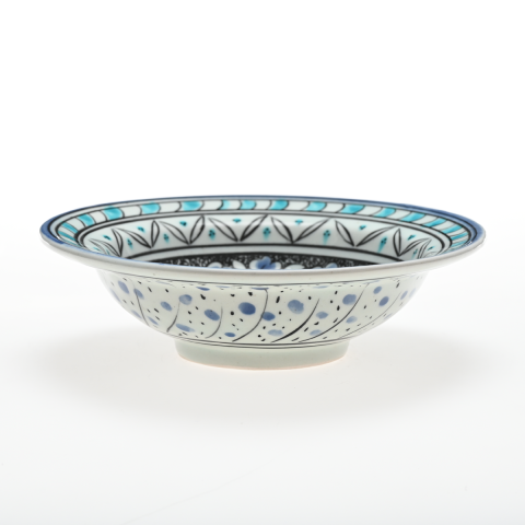 Selçuklu Bahar Dallı Tavşan Desenli Kenarlı Tabak (19cm)