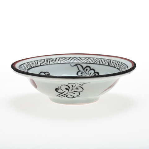 Selçuklu Kartal Desenli Beyaz Kenarlı Tabak (19cm)