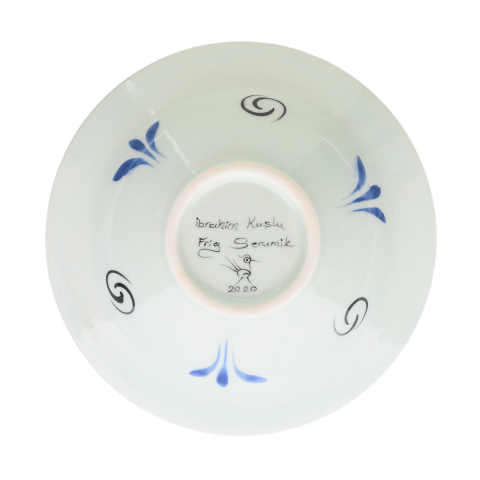 Selçuklu Su İçen Tavus Kuşları Kenarlı Tabak (19cm)