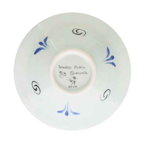 Selçuklu Su İçen Tavus Kuşları Kenarlı Tabak (19cm)