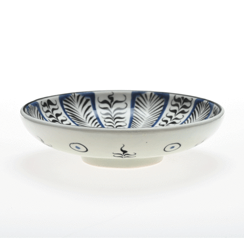 Selçuklu Çiçek Desenli Kenarsız Tabak (19cm)