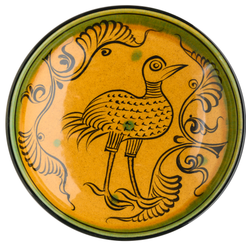 Selçuklu Yavru Kartal Desenli Kenarsız Tabak (19cm)