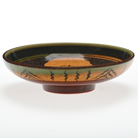 Selçuklu Nar Desenli Kenarsız Tabak (19cm)