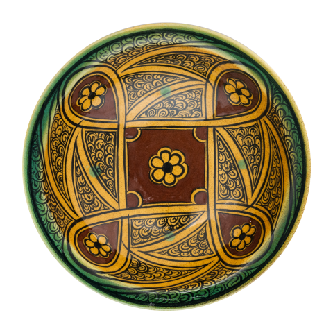 Selçuklu Figüratif Salyangoz Desenli Tabak (23cm)