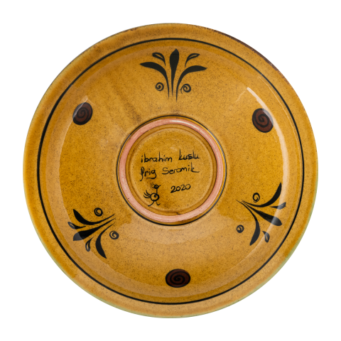 Selçuklu Figüratif Salyangoz Desenli Tabak (23cm)