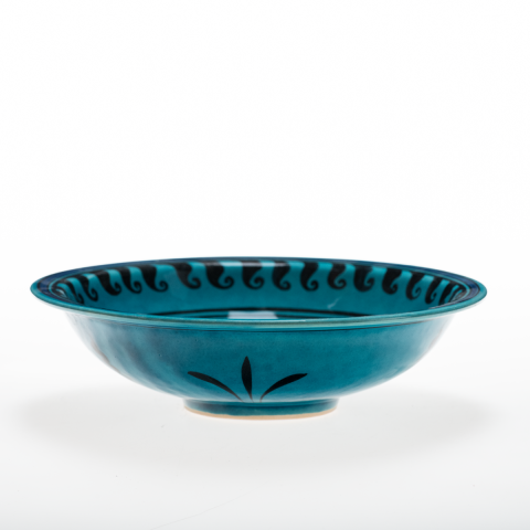 Beylikler Dönemi Balık Motifli Turkuaz Tabak (23cm)