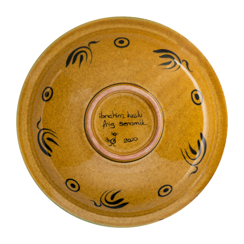 Selçuklu Figüratif Sarı Tabak (23cm)