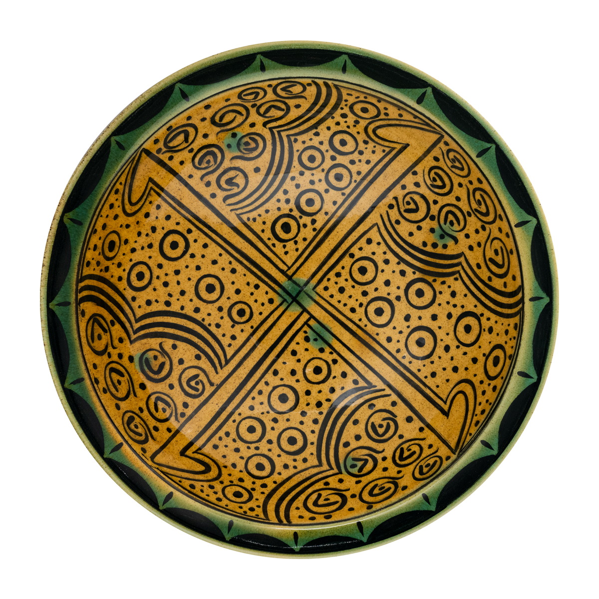 Selçuklu Figüratif Sarı Tabak (23cm)