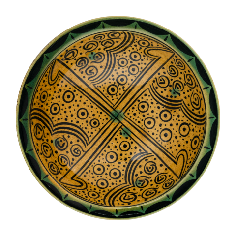 Selçuklu Figüratif Sarı Tabak (23cm)
