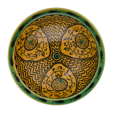 Selçuklu Uyarlaması Nar Desenli Tabak (23cm)