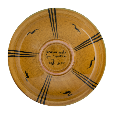 Selçuklu Tepeli Kuş Desenli Tabak (23cm)