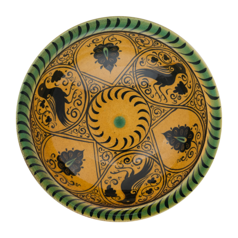 Selçuklu Stilize Kartal Motifli Tabak (23cm)