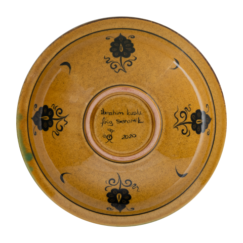 Selçuklu Stilize Kartal Motifli Tabak (23cm)