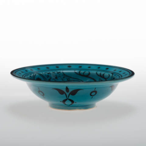 Selçuklu Kuş Desenli Turkuaz Tabak (19cm)