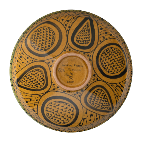 Selçuklu Stilize Tavus Kuşlu Kase (26cm)