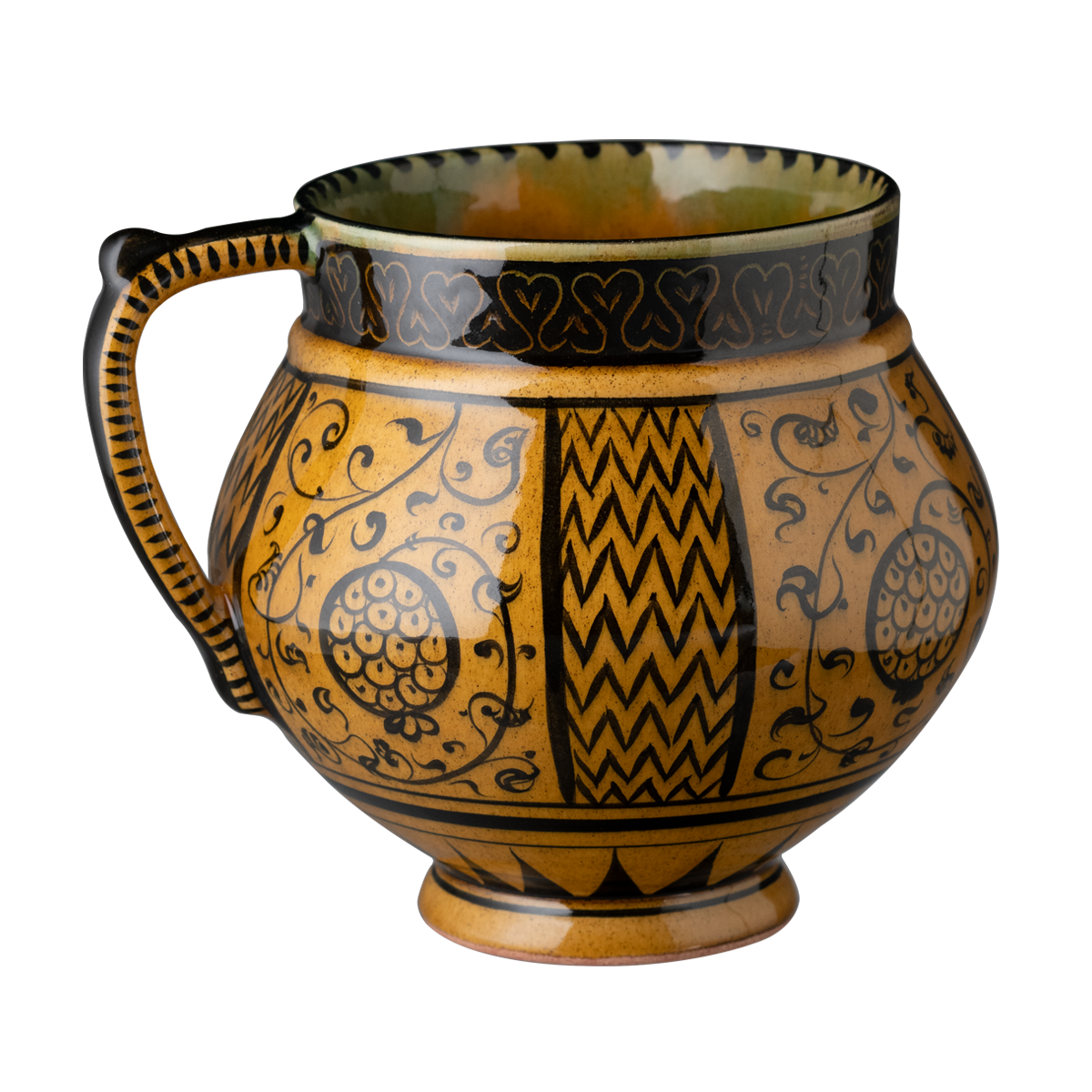 Selçuklu Nar Motifli Sarı Maşrapa