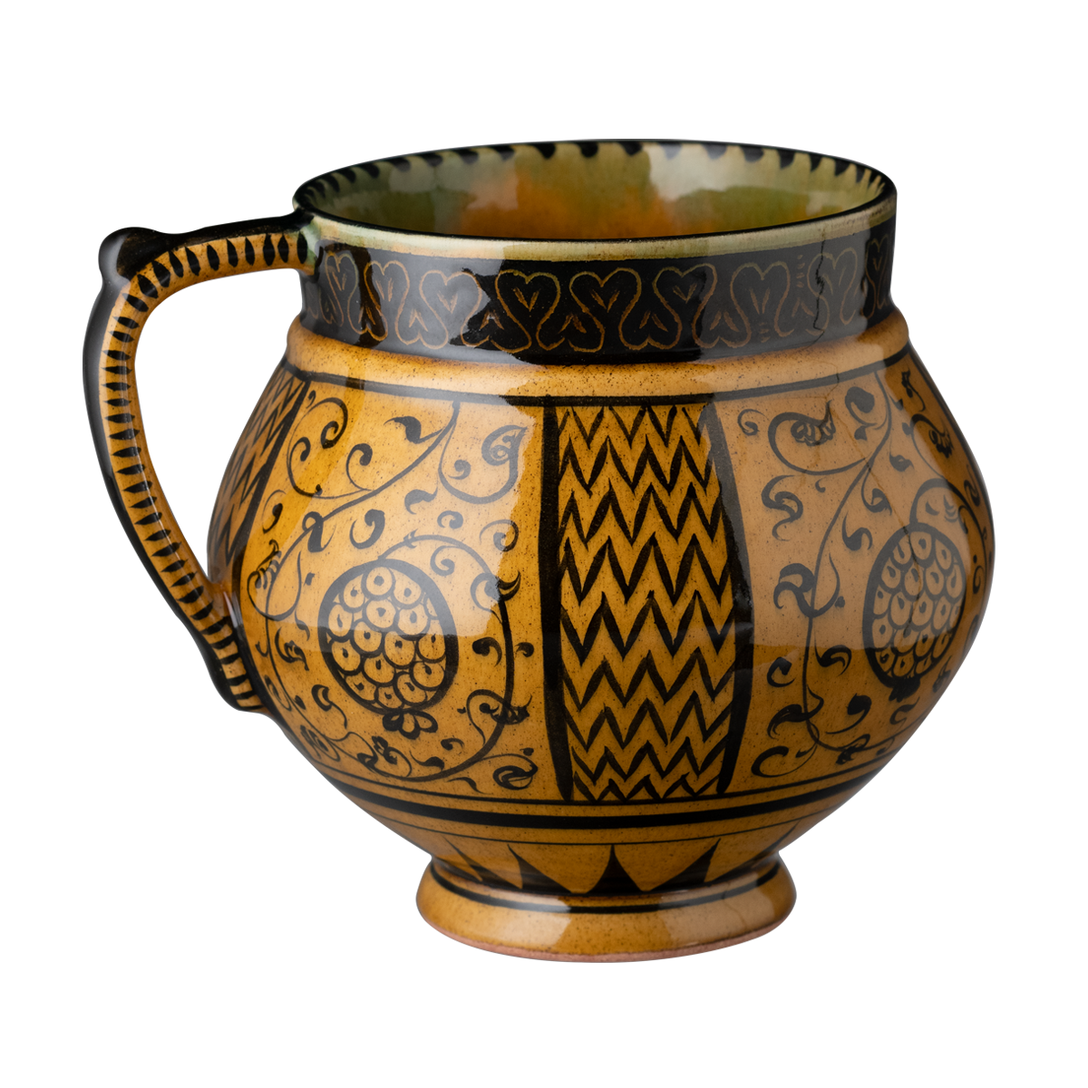 Selçuklu Nar Motifli Sarı Maşrapa