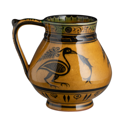 Selçuklu Stilize Balıkçıl Kuş Desenli Maşrapa