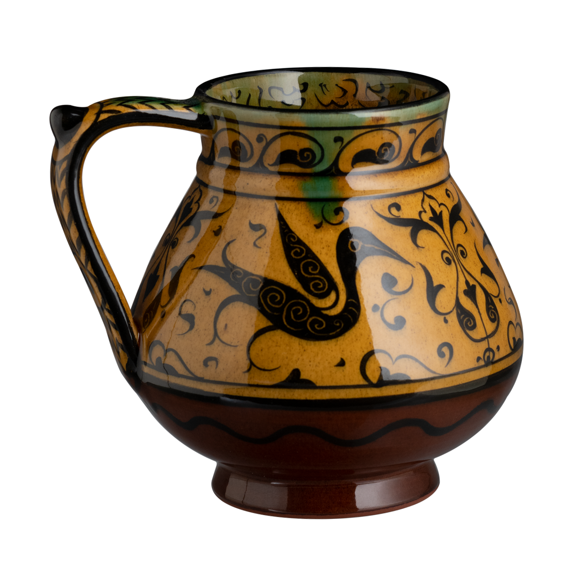 Selçuklu Stilize Kuş ve Doğa Motifli Maşrapa