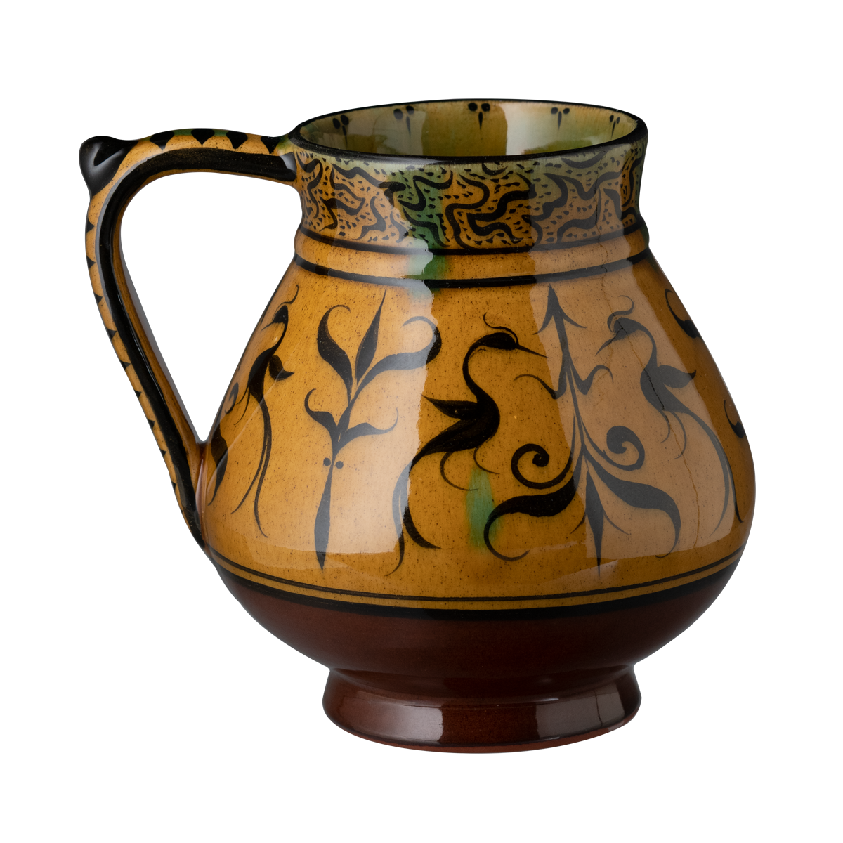 Selçuklu Stilize Kuş ve Çiçek Desenli Maşrapa