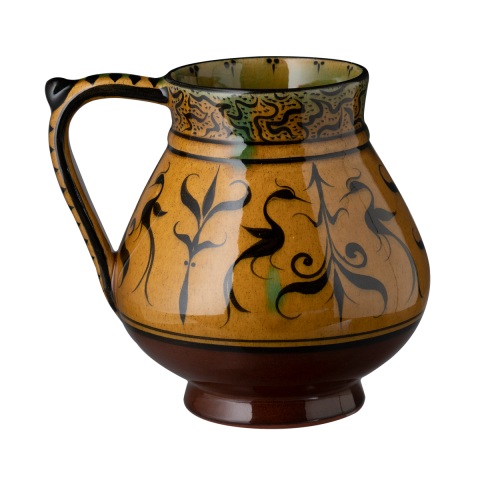 Selçuklu Stilize Kuş ve Çiçek Desenli Maşrapa