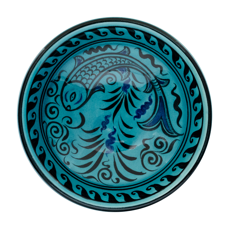 Selçuklu Stilize Balık Desenli Kase (16cm)