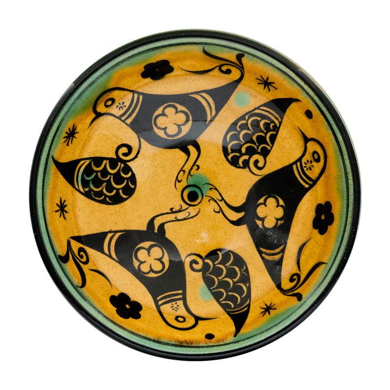 Selçuklu Stilize Kuş Desenli Kase (16cm)