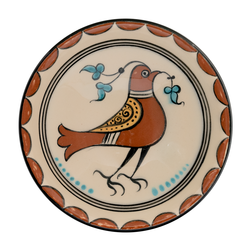 Selçuklu Stilize Kuş Motifli Kase (16cm)