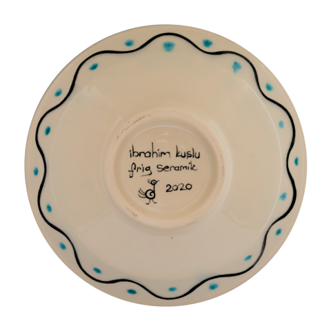 Selçuklu Stilize Kuş Motifli Kase (16cm)