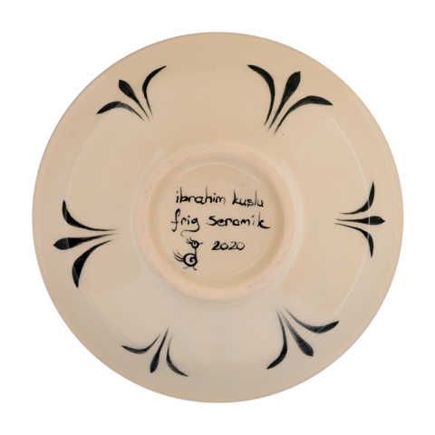 Selçuklu Stilize Kuş Desenli Kase (16cm)